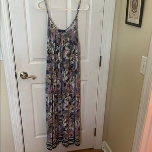 KNOTTY ST MICHAELS Floral Maxi Dress with Strappy Design women’s size Large